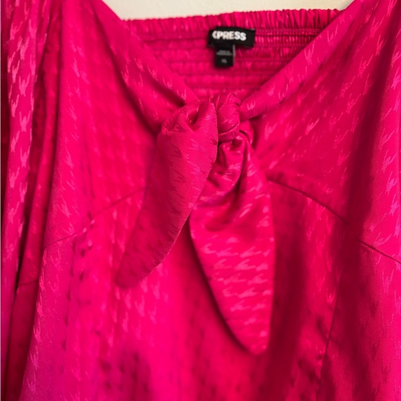 Express Long Sleeve Houndstooth Bodysuit - Picture 2 of 10